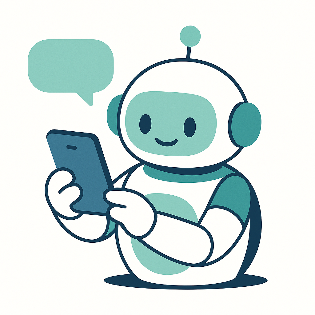 AIがチャットでサポートするイメージ
